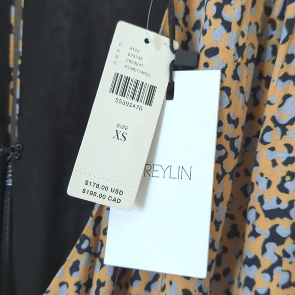 Greylin Anthropologie Galena Surplice Short Sleeve Wide Leg Jumpsuit Honey XS - Picture 6 of 16